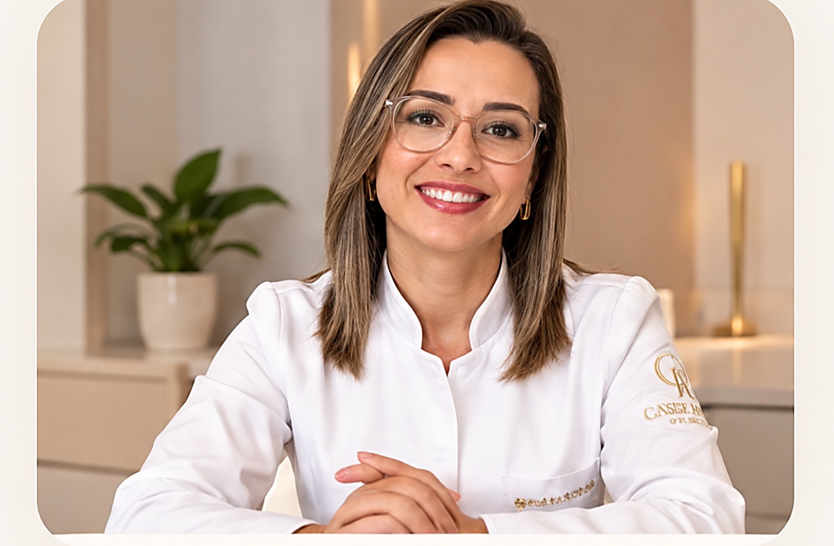 Cassia Ramos em seu espaço de atendimento