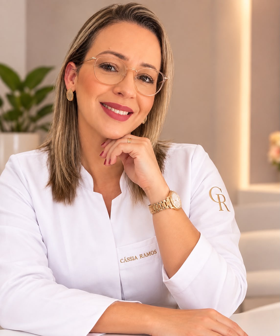 Cassia Ramos em seu espaço de atendimento